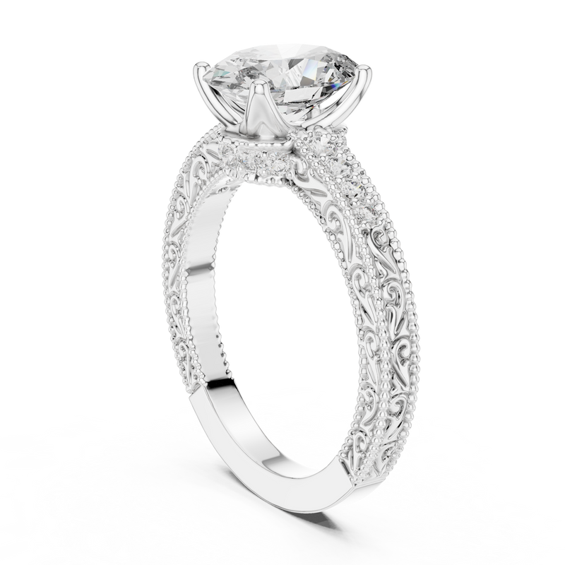 Ladies Ring DDLR-166@7 - White Gold - Image