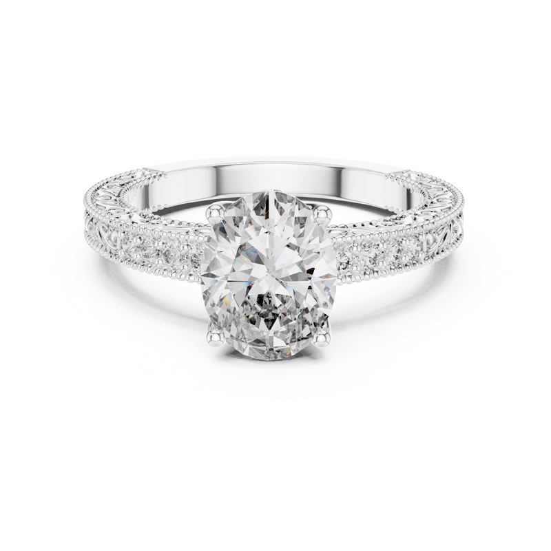 Ladies Ring DDLR-166@7 - White Gold - Image