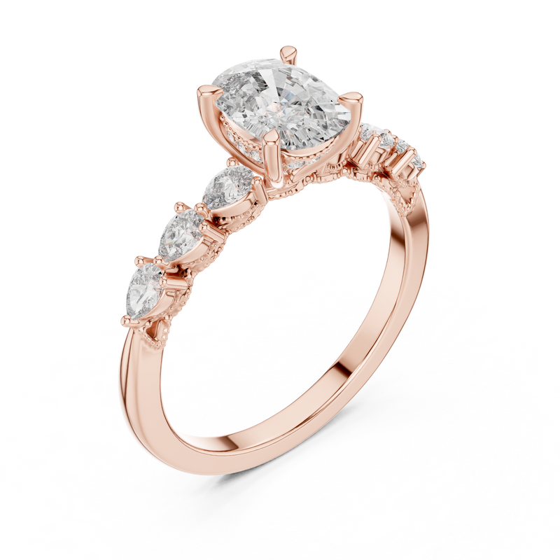 Ladies Ring DDLR-168@7 - Rose Gold - Image