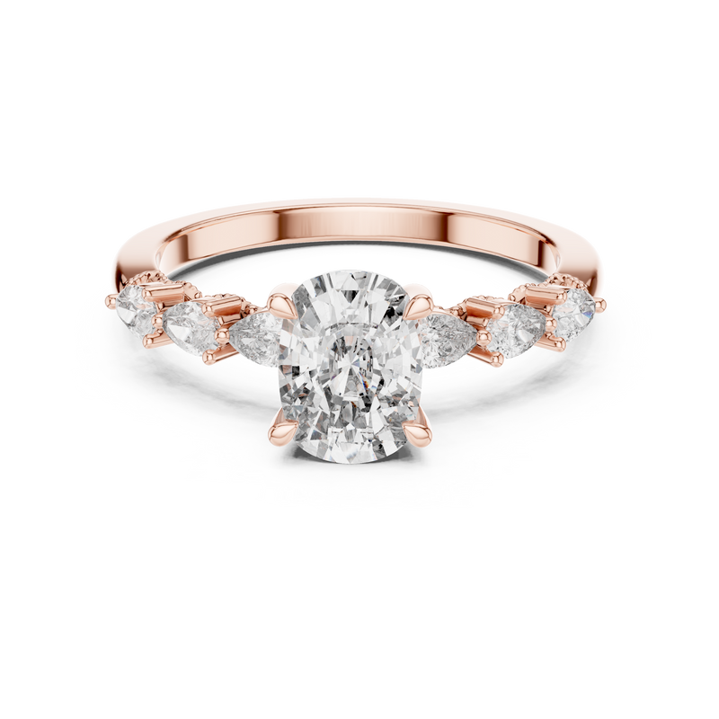 Ladies Ring DDLR-168@7 - Rose Gold - Image