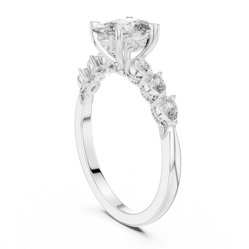 Ladies Ring DDLR-168@7 - White Gold - Image