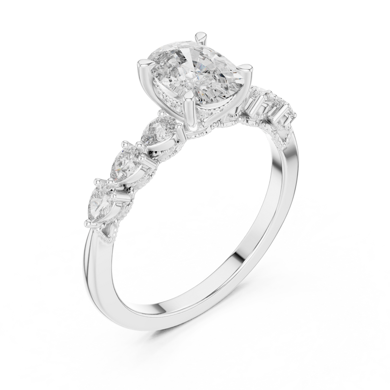 Ladies Ring DDLR-168@7 - White Gold - Image