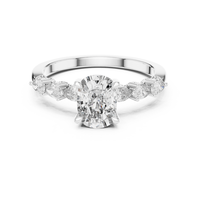 Ladies Ring DDLR-168@7 - White Gold - Image