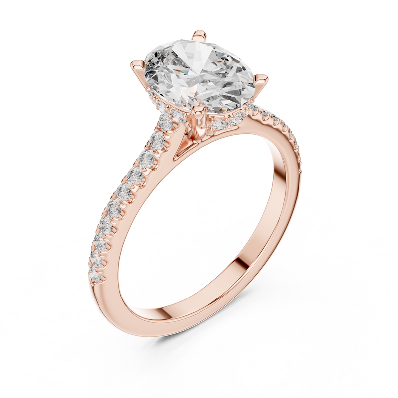 Ladies Ring DDLR-169@7 - Rose Gold - Image