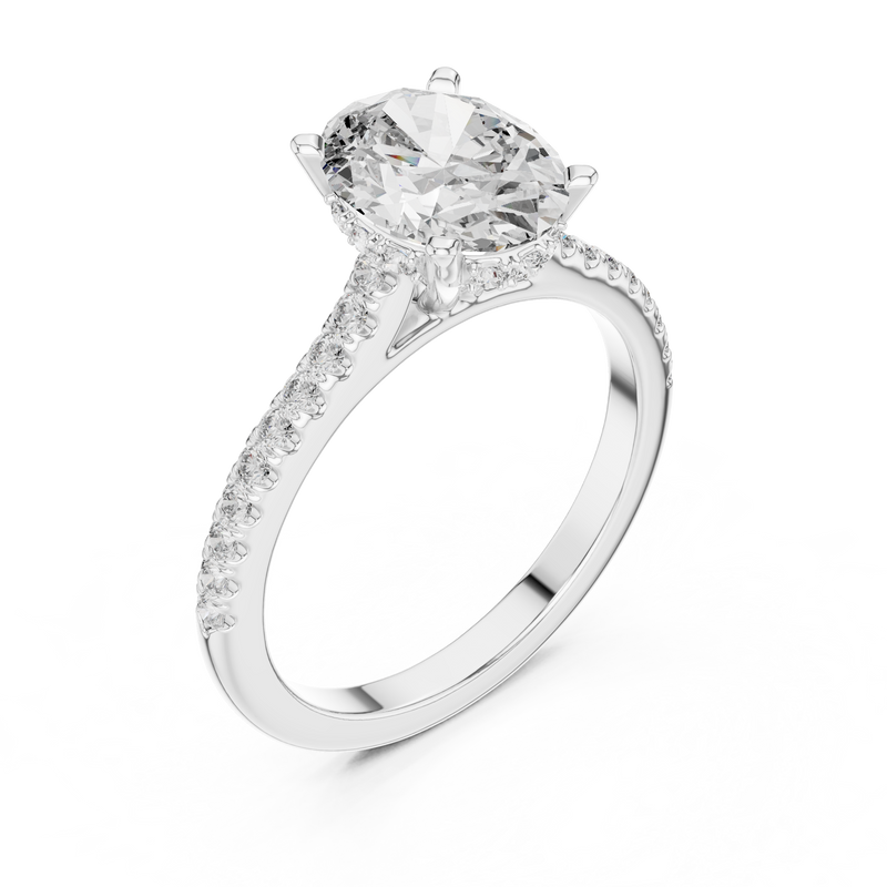 Ladies Ring DDLR-169@7 - White Gold - Image