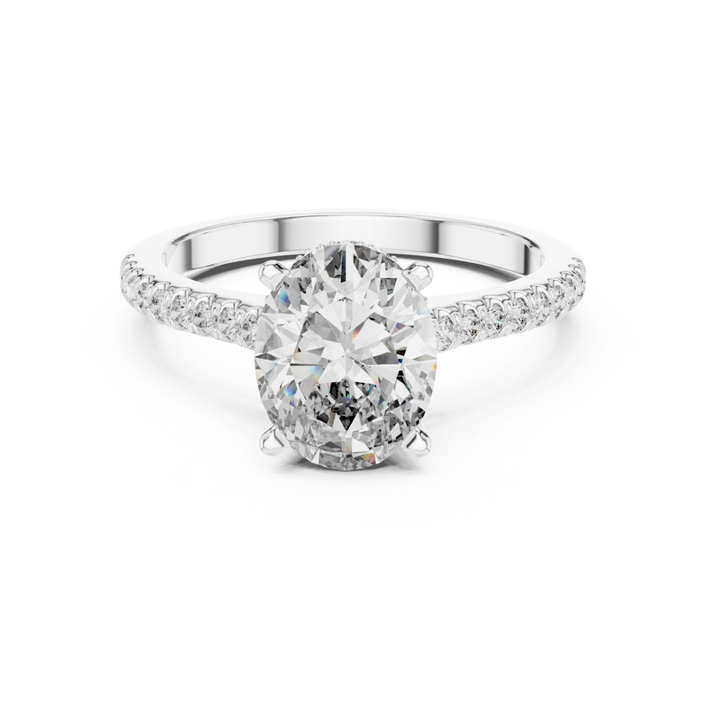 Ladies Ring DDLR-169@7 - White Gold - Image