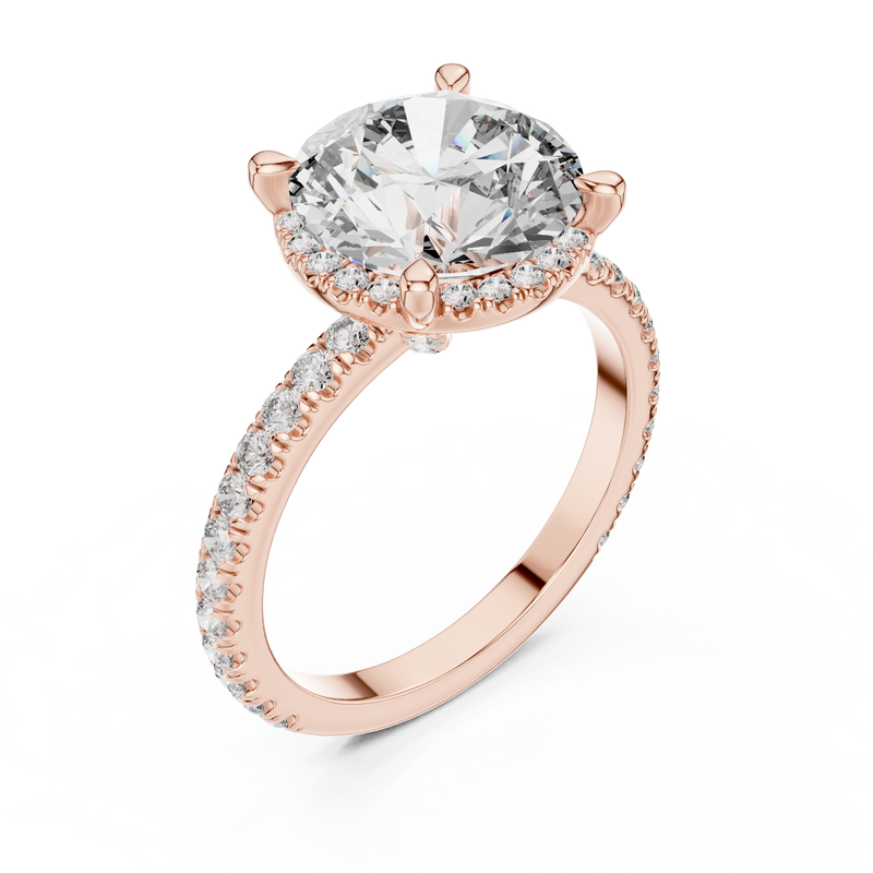 Ladies Ring DDLR-172@7 - Rose Gold - Image
