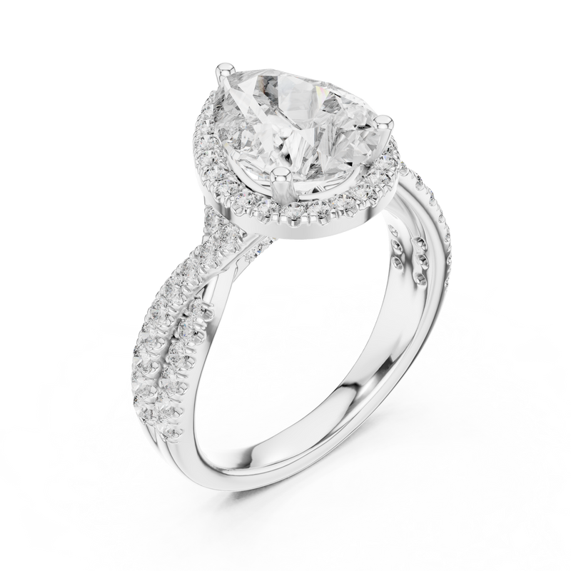Ladies Ring DDLR-173@7 - White Gold - Image