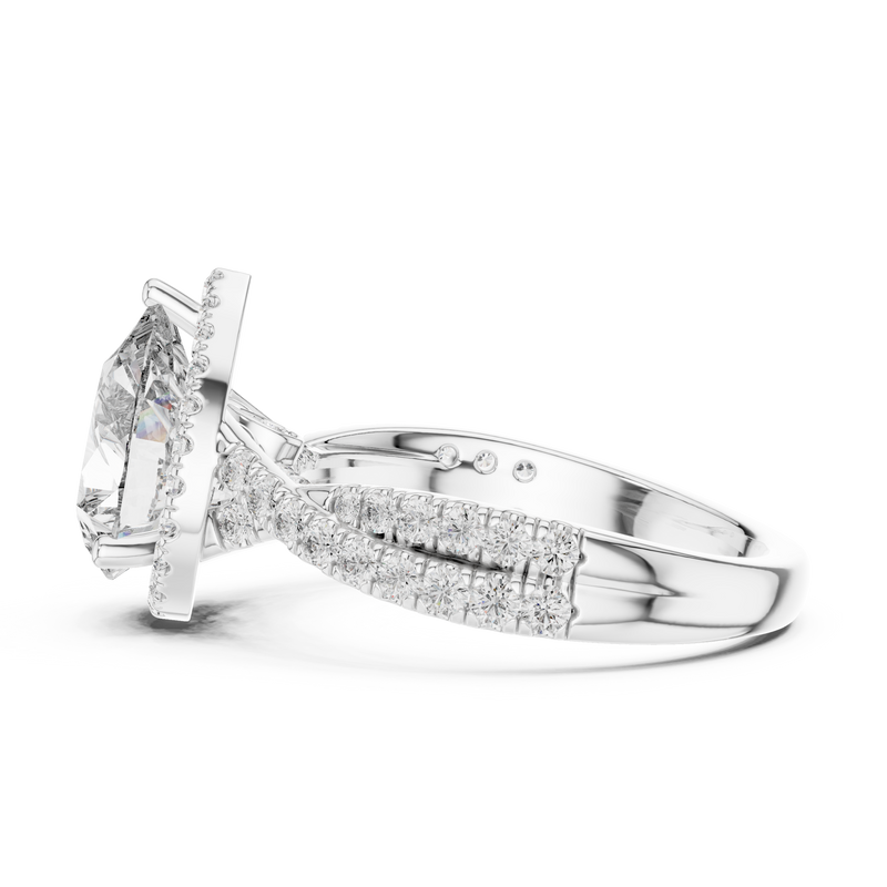 Ladies Ring DDLR-173@7 - White Gold - Image