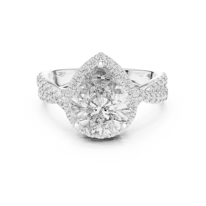 Ladies Ring DDLR-173@7 - White Gold - Image