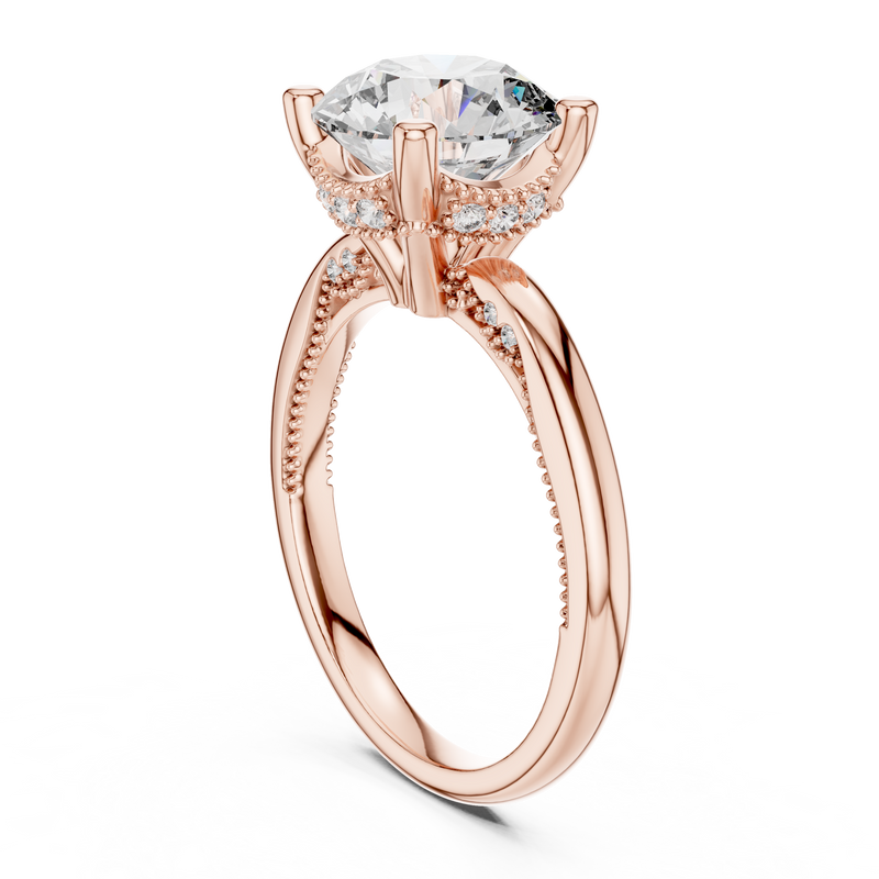 Ladies Ring DDLR-175@7 - Rose Gold - Image