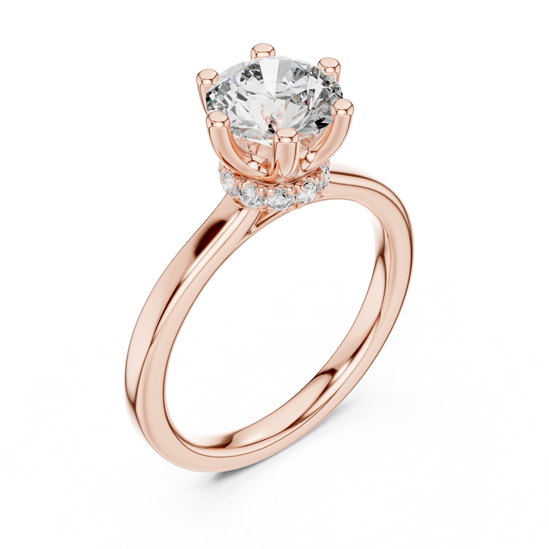 Ladies Ring DDLR-176@7 - Rose Gold - Image
