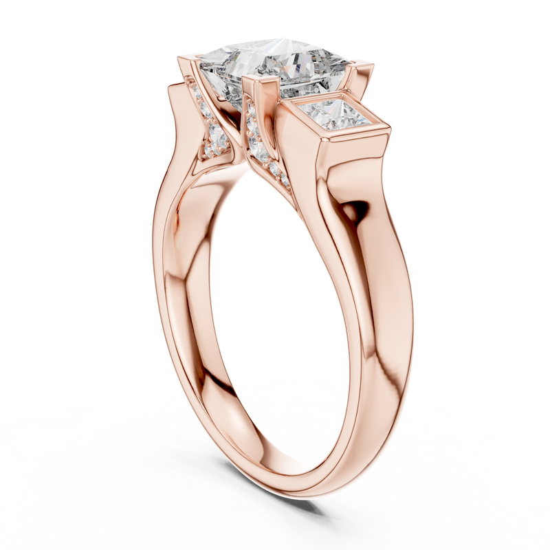 Ladies Ring DDLR-178@7 - Rose Gold - Image