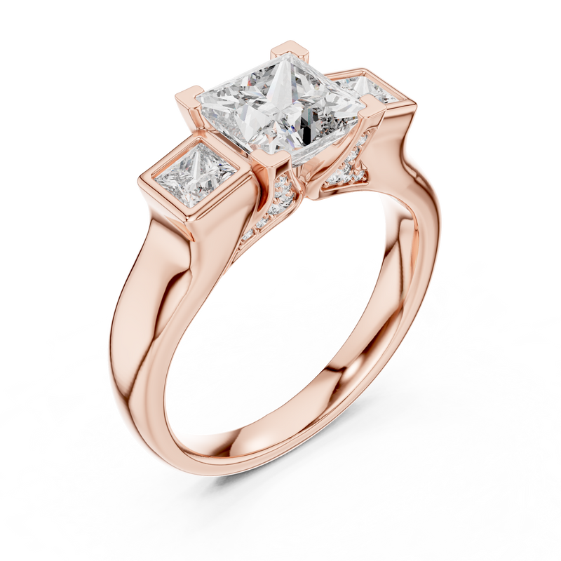 Ladies Ring DDLR-178@7 - Rose Gold - Image
