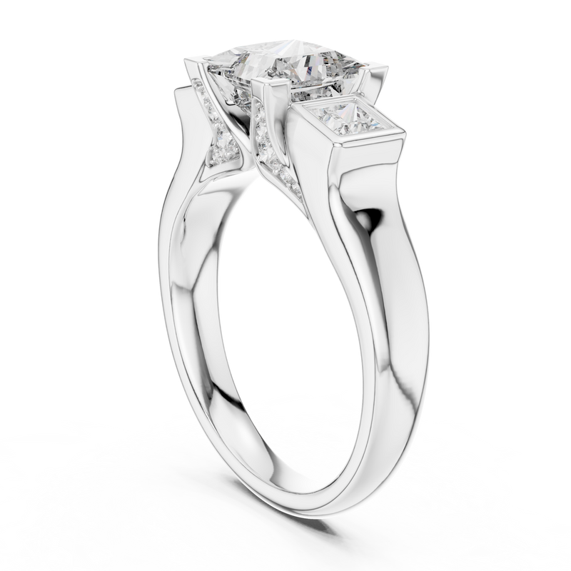Ladies Ring DDLR-178@7 - White Gold - Image