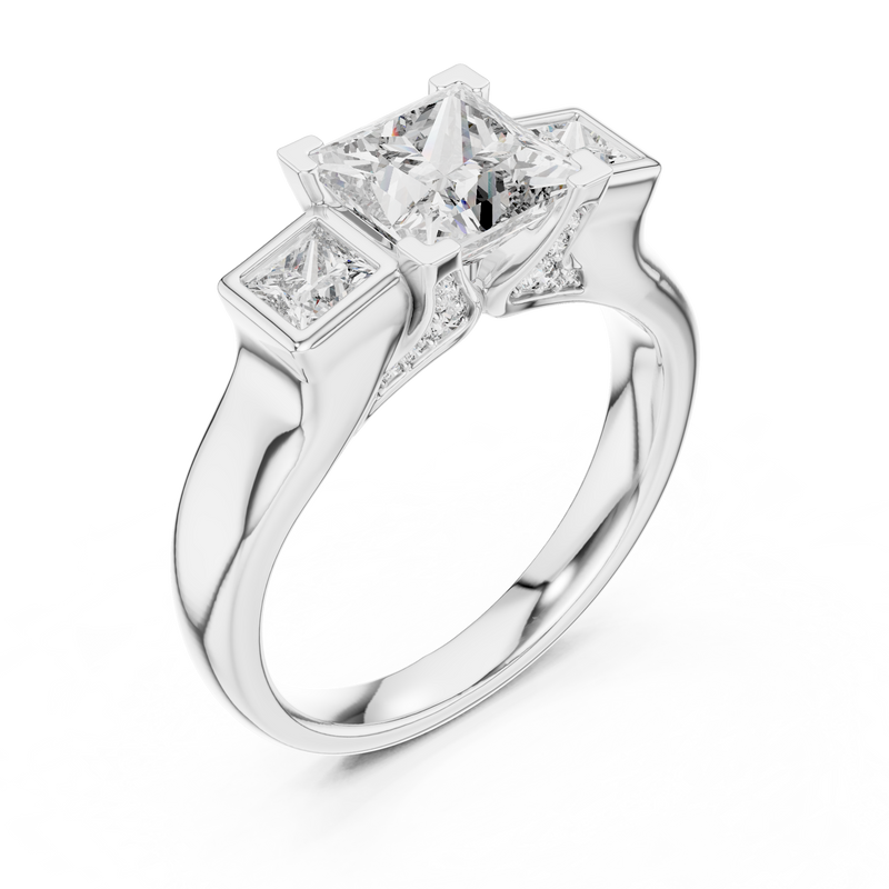 Ladies Ring DDLR-178@7 - White Gold - Image