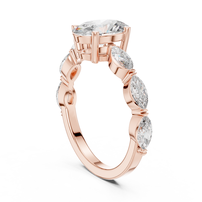 Ladies Ring DDLR-180@7 - Rose Gold - Image