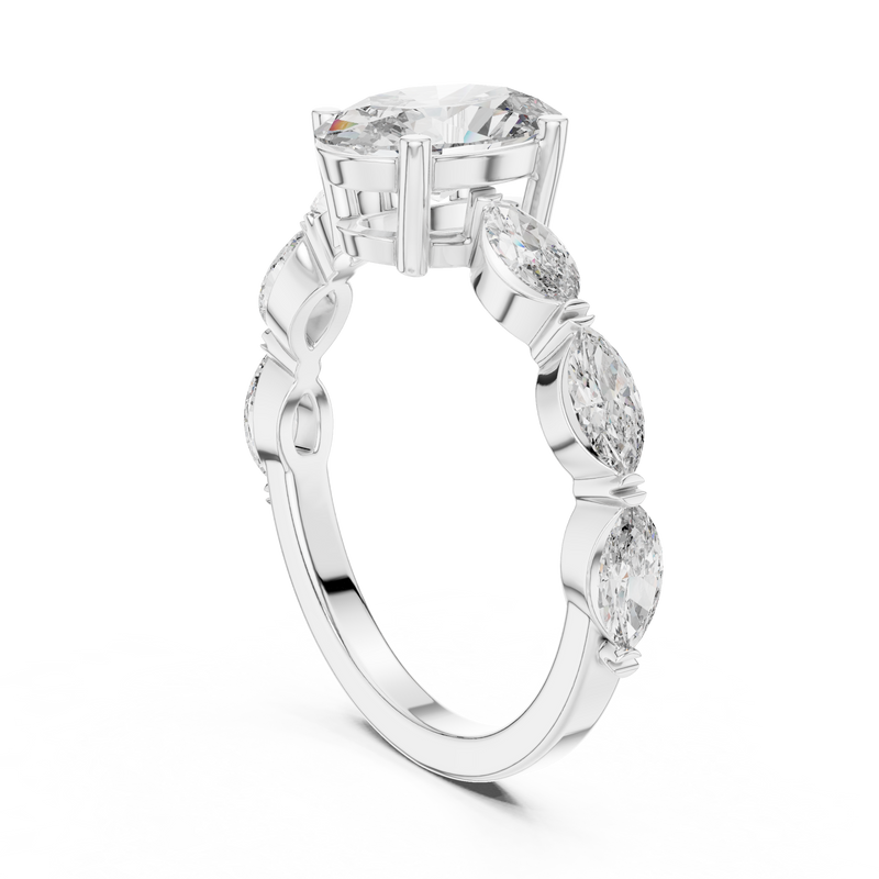 Ladies Ring DDLR-180@7 - White Gold - Image