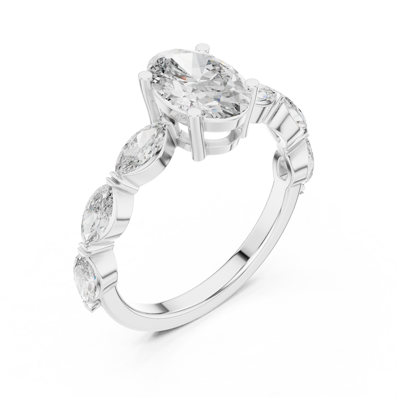 Ladies Ring DDLR-180@7 - White Gold - Image