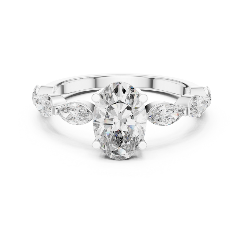 Ladies Ring DDLR-180@7 - White Gold - Image