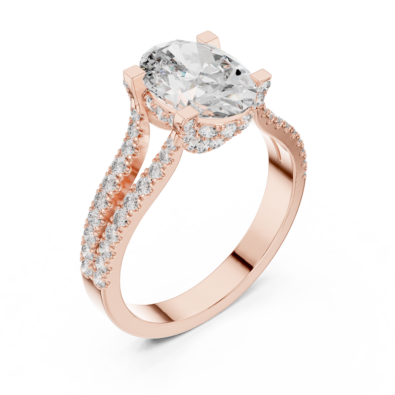 Ladies Ring DDLR-183@7 - Rose Gold - Image