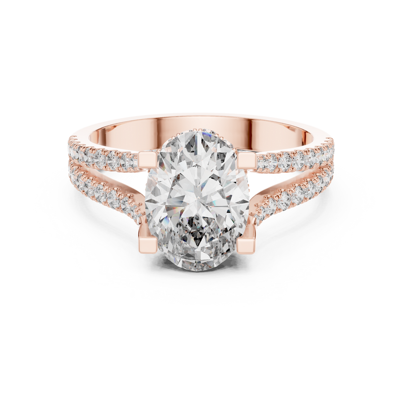 Ladies Ring DDLR-183@7 - Rose Gold - Image