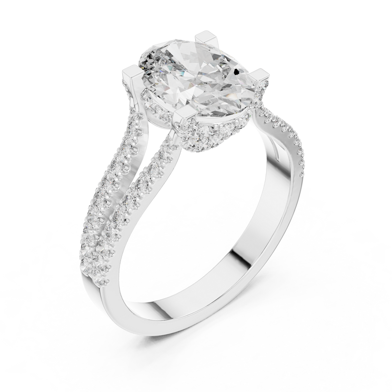 Ladies Ring DDLR-183@7 - White Gold - Image