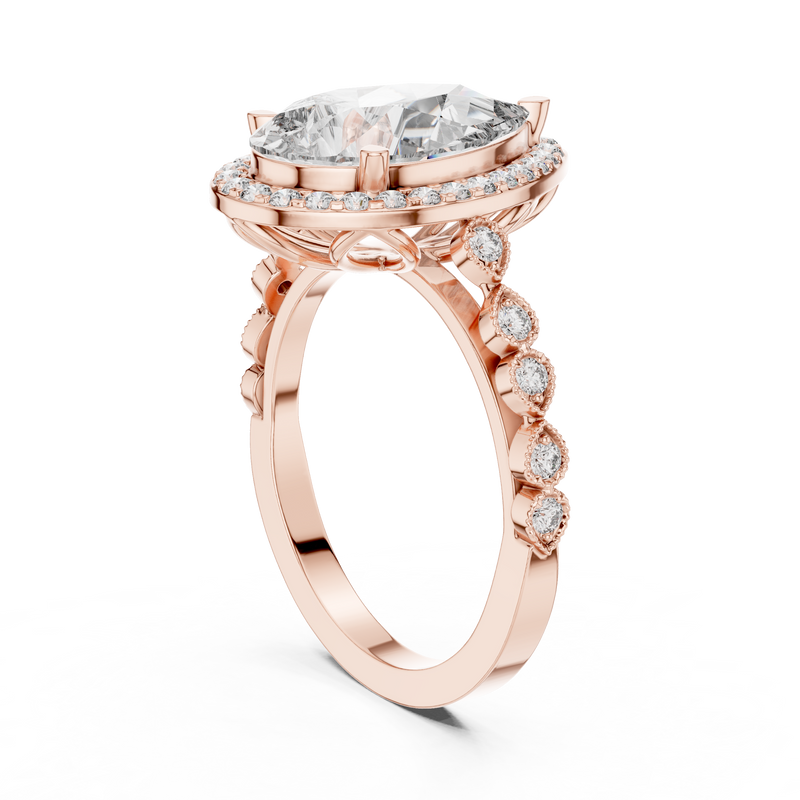 Ladies Ring DDLR-186@7 - Rose Gold - Image