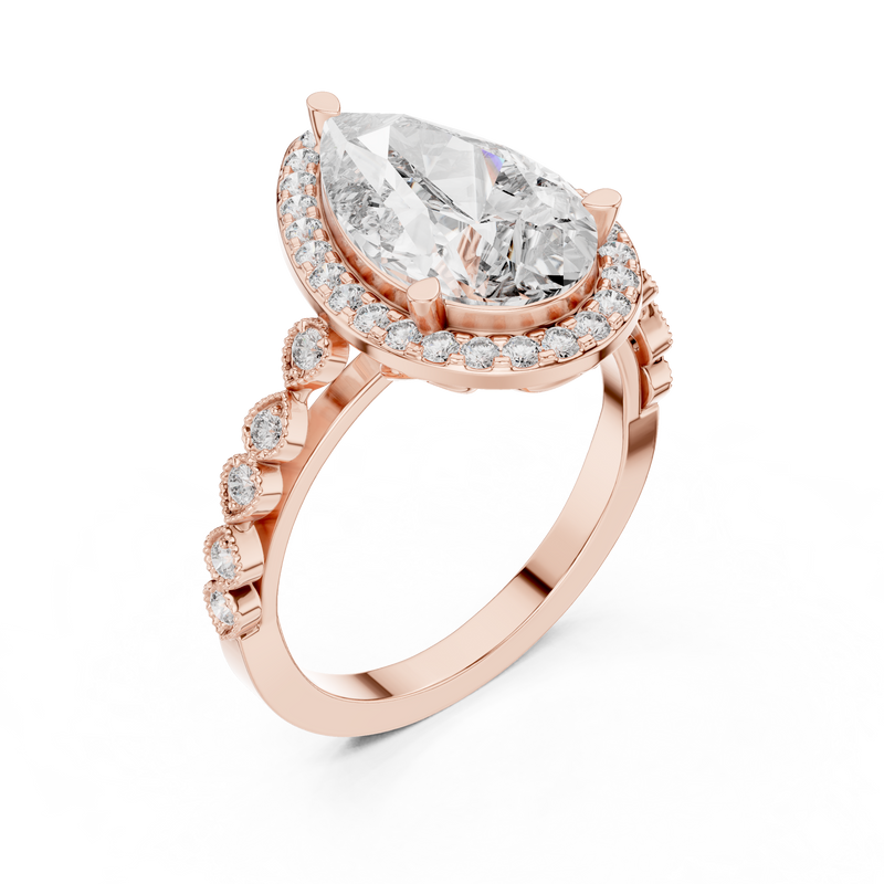 Ladies Ring DDLR-186@7 - Rose Gold - Image