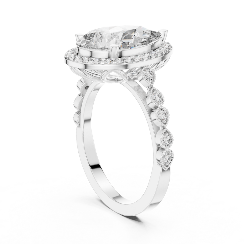 Ladies Ring DDLR-186@7 - White Gold - Image