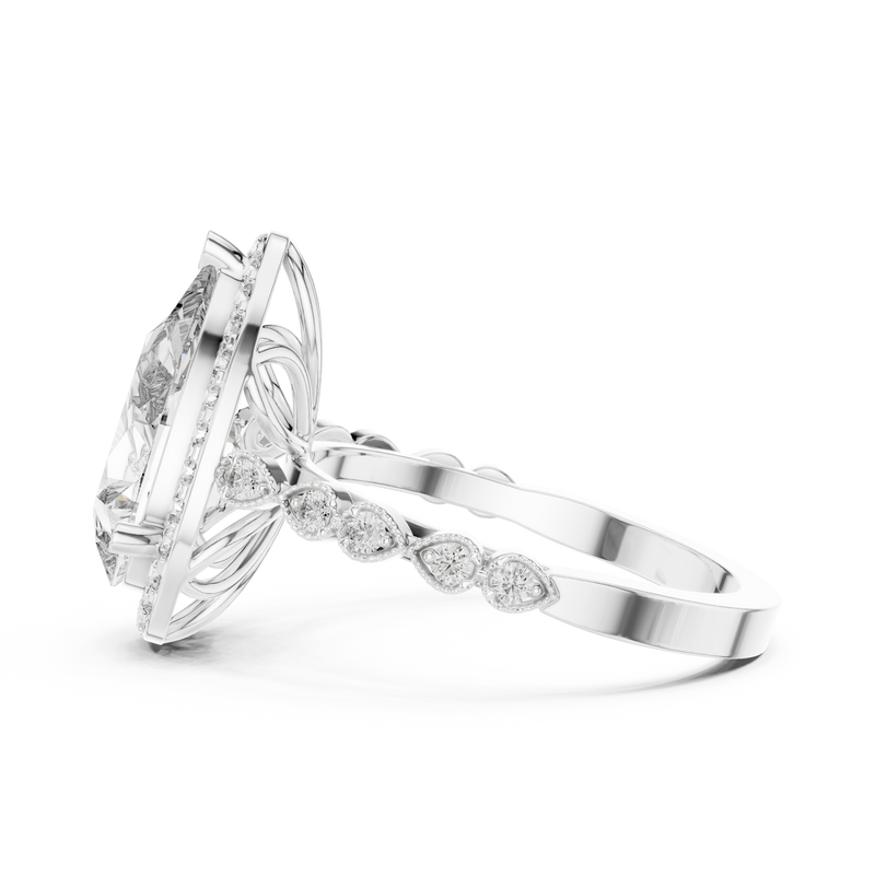 Ladies Ring DDLR-186@7 - White Gold - Image