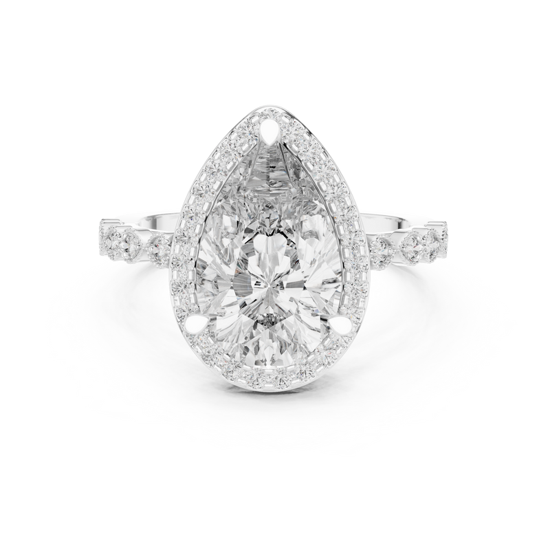 Ladies Ring DDLR-186@7 - White Gold - Image