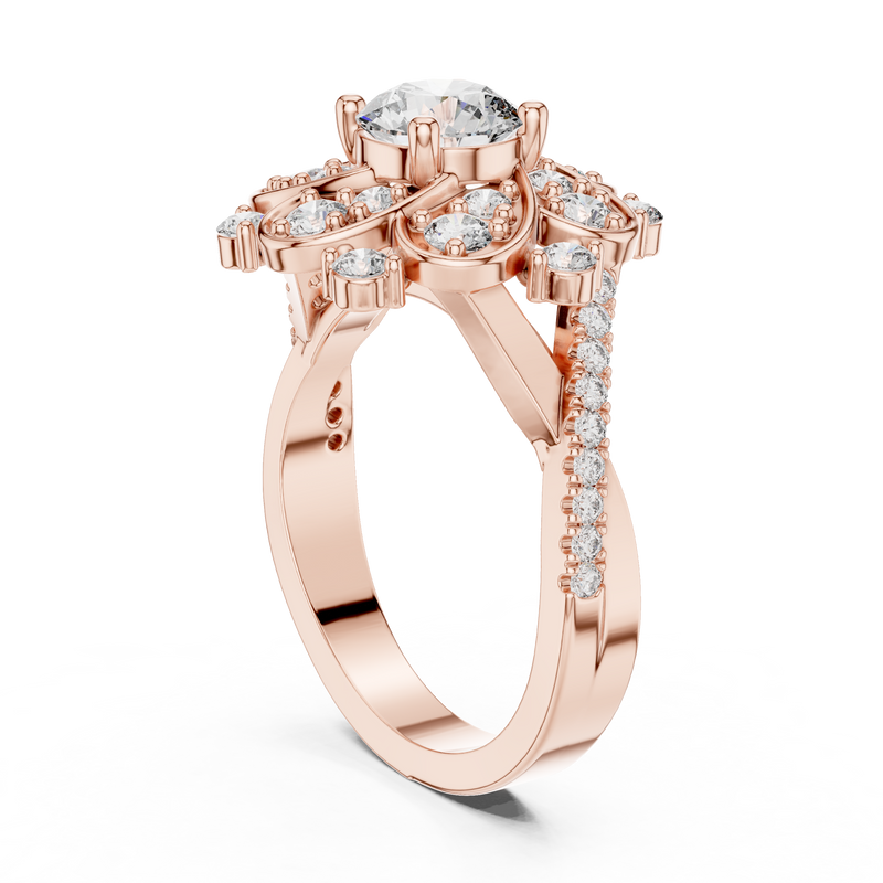 Ladies Ring DDLR-187@7 - Rose Gold - Image