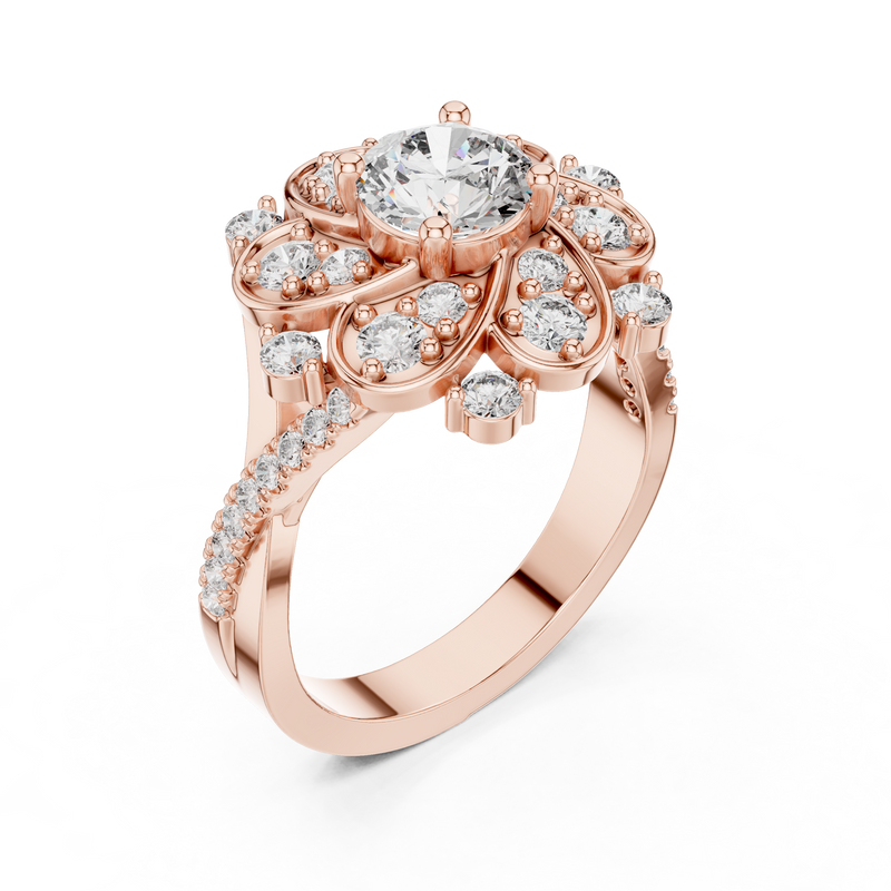 Ladies Ring DDLR-187@7 - Rose Gold - Image