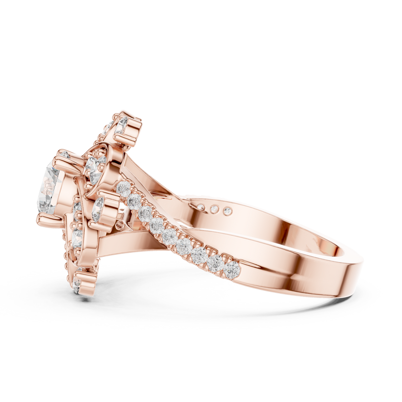 Ladies Ring DDLR-187@7 - Rose Gold - Image