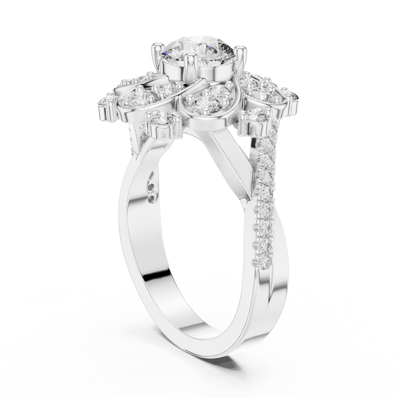 Ladies Ring DDLR-187@7 - White Gold - Image