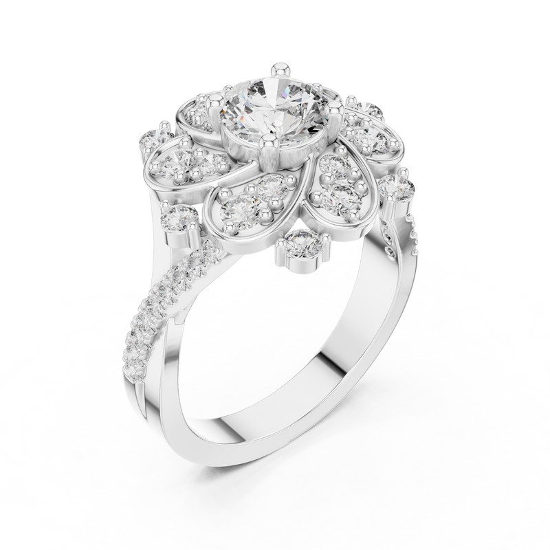 Ladies Ring DDLR-187@7 - White Gold - Image