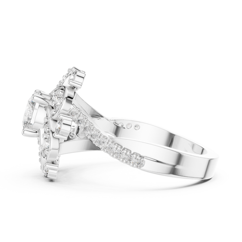 Ladies Ring DDLR-187@7 - White Gold - Image