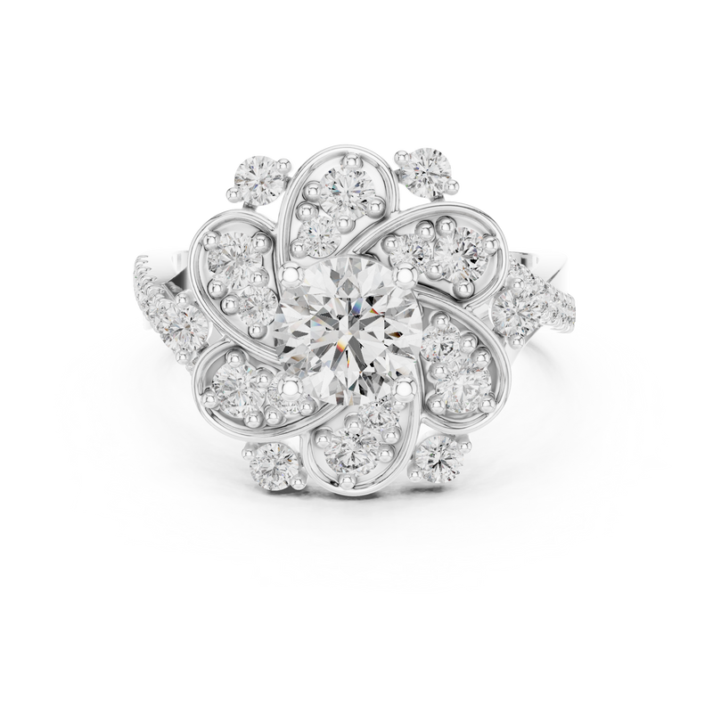 Ladies Ring DDLR-187@7 - White Gold - Image