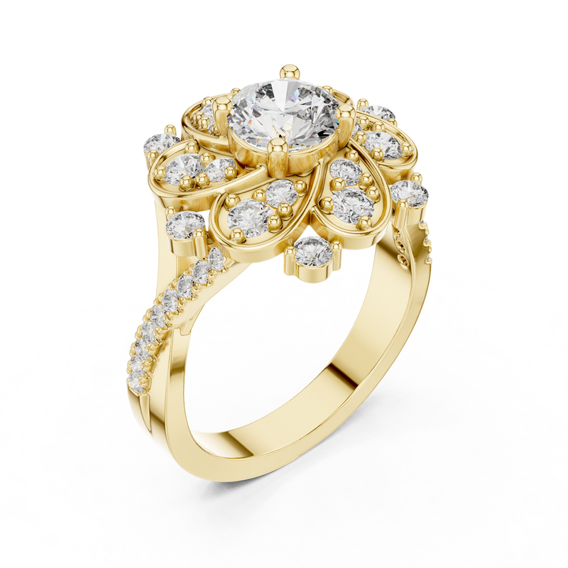 Ladies Ring DDLR-187@7 - Yellow Gold - Image