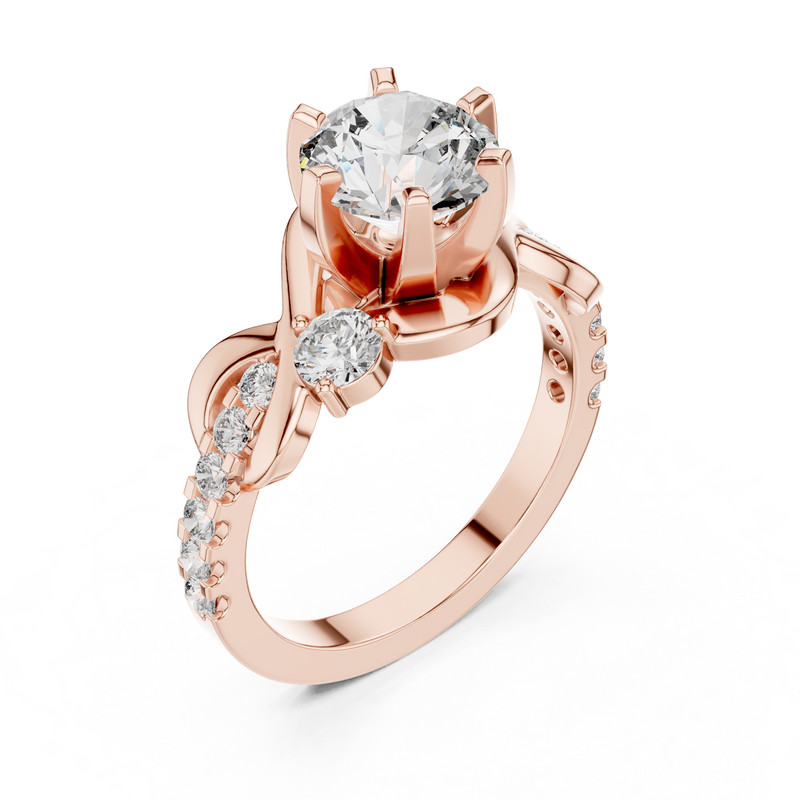 Ladies Ring DDLR-188@7 - Rose Gold - Image