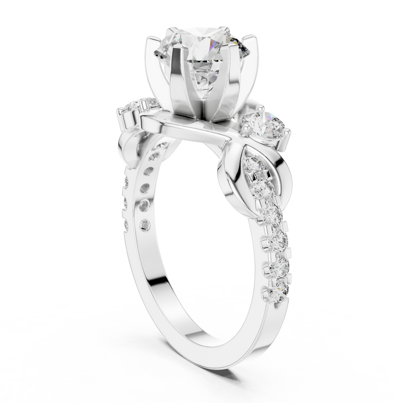Ladies Ring DDLR-188@7 - White Gold - Image