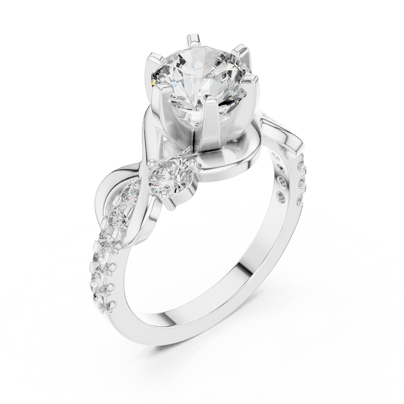 Ladies Ring DDLR-188@7 - White Gold - Image