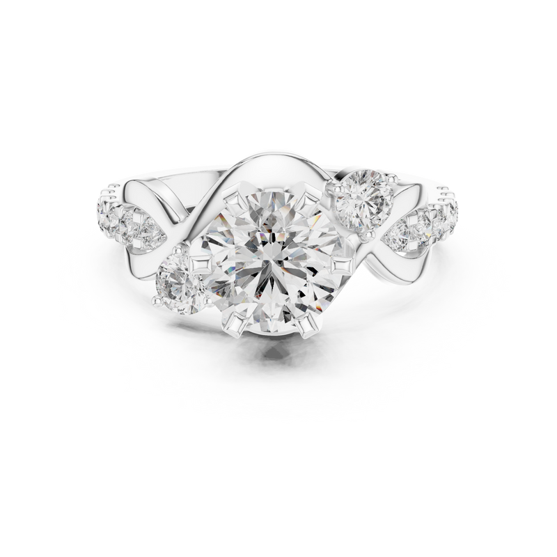 Ladies Ring DDLR-188@7 - White Gold - Image