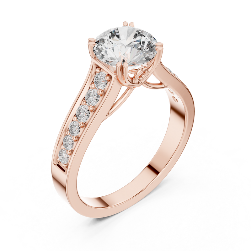 Ladies Ring DDLR-190@7 - Rose Gold - Image