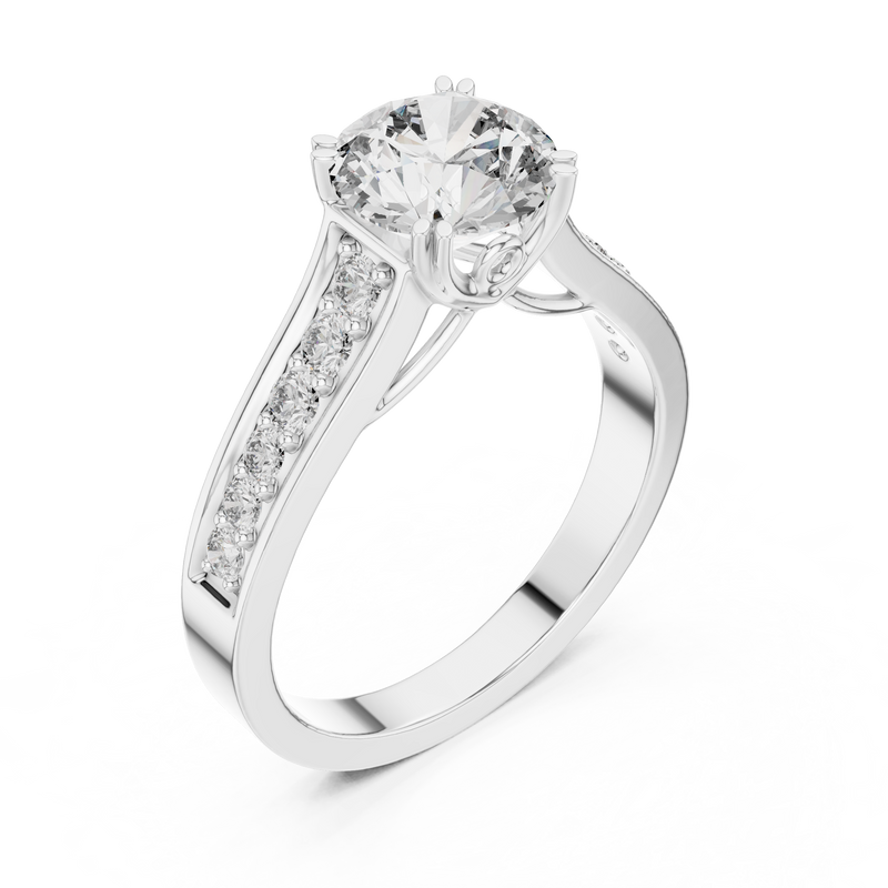 Ladies Ring DDLR-190@7 - White Gold - Image