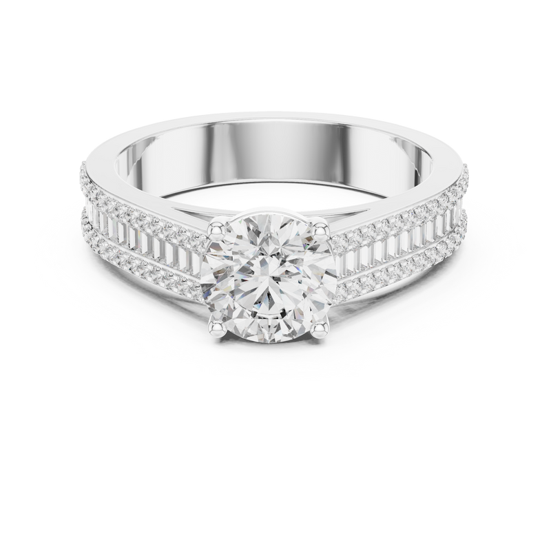 Ladies Ring DDLR-191@7 - White Gold - Image