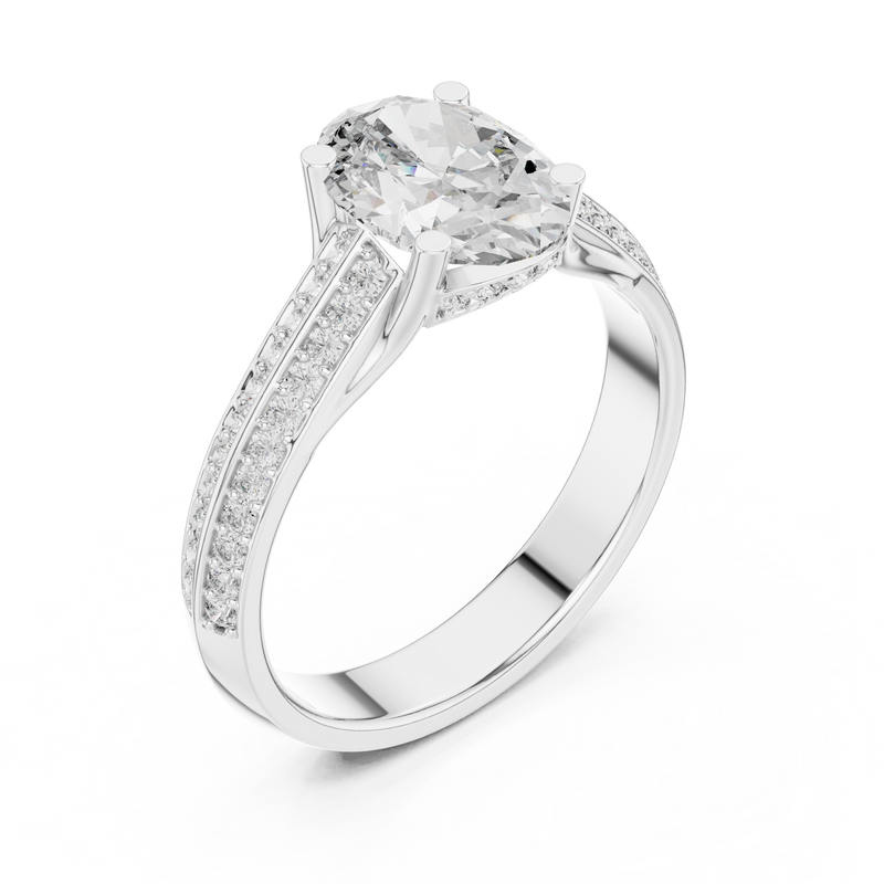 Ladies Ring DDLR-192@7 - White Gold - Image