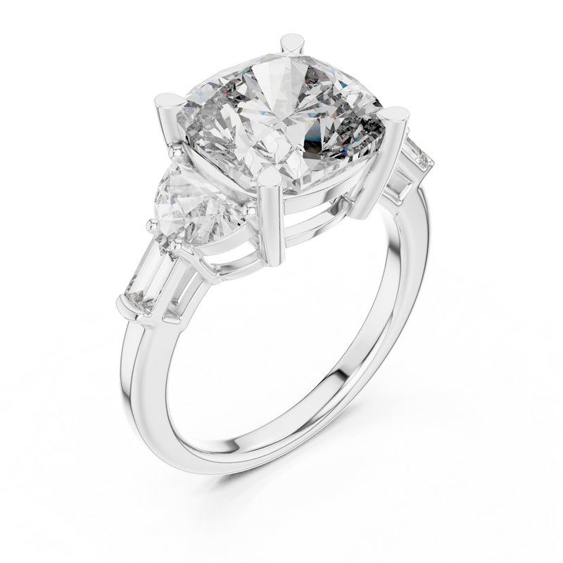 Ladies Ring DDLR-195@7 - White Gold - Image