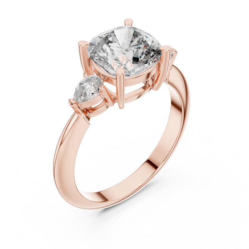 Ladies Ring DDLR-196@7 - Rose Gold - Image